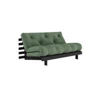 Canapé-lit Roots 160x200 Noir Nuit/756 Vert Olive