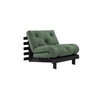 Canapé-lit Roots 90x200 Noir Nuit/756 Vert Olive
