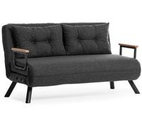 Canapé lit Sando 2 places gris foncé 133 x 78 x h78