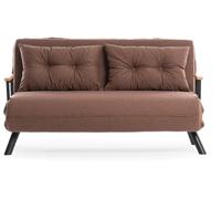 Canapé lit Sando 2 places marron clair 133 x 78 x h78