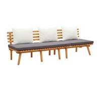 Canapé-lit - vidaXL - Banquette convertible - Clic-clac - Avec coussins - Tissu - Gris foncé - 200x65x63 5 cm 848pcx21m