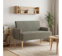 vidaXL Canapé Love Seat avec capitonnage en boutons, gris foncé