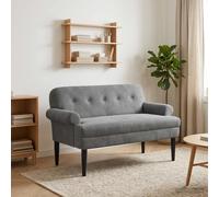 vidaXL Canapé Love Seat avec capitonnage en Boutons Bordeaux,