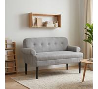 vidaXL Canapé Love Seat avec capitonnage en Boutons Bordeaux,