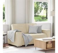 Canapé loveseat Crème 120 cm en simili cuir Crème G