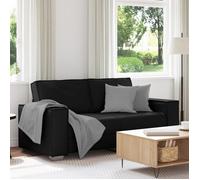 vidaXL Canapé 2 places 180 cm Noir Simili cuir Design respirant Assises confortables
