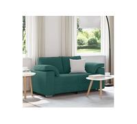 Canapé Loveseat Vert Foncé 120 cm en Tissu
