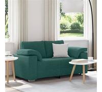 Canapé Loveseat vidaXL Vert Foncé 120 cm en Tissu