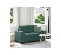 Canapé Loveseat Vert Foncé 120 cm en Velours