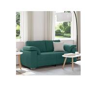 Canapé loveseat Vert Foncé 140 cm Tissu