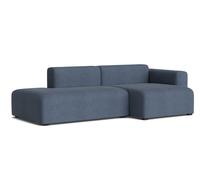 Canapé Mags 2,5 places Combination 3 low accoudoir avec accoudoir à droite Hay Tissu Turf bleu gris - 5710441433736