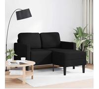 Canapé moderne, CHIC Sofa DOUBLE - Pour 2 personnes - par siège : 110 kg - avec méridienne en L Noir 125 cm Similicuir SS1872