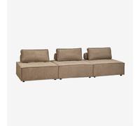 Canapé modulable 3 pièces en tissu Vermont