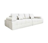 Canapé modulable compressé 4 places en tissu 282 cm écru Snuggy Oviala