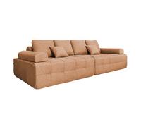 Canapé modulable compressé 4 places en tissu 282 cm terracotta Snuggy Oviala
