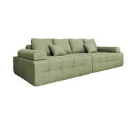 Canapé modulable compressé 4 places en tissu 282 cm vert Snuggy Oviala