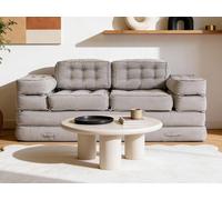 Canapé modulable convertible en tissu gris DILAKO