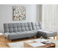 Canapé modulable convertible en tissu gris ESTEBAN