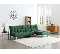 Canapé modulable convertible en tissu vert ESTEBAN