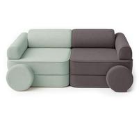 Canapé modulable enfant 8 éléments bicolore