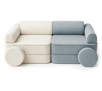 Canapé modulable enfant 8 éléments bicolore