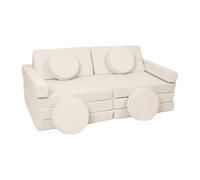 Velinda Canapé Sofa modulaire Multifonctionnel Blocs en Mousse Voiture avec Volant (Couleur: crème)