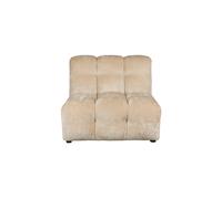 Canapé modulable Hackman sans accoudoirs en velours beige