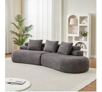 Canapé modulable - SOGEU - Cashew - Chenille - 3 pièces - Demi-lune courbé