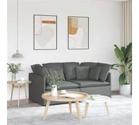 vidaXL Canapé modulaire avec coussins en tissu gris foncé