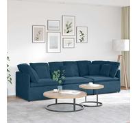 Canapé modulaire avec coussins en velours gris foncé canapé sectionnel vidaXL