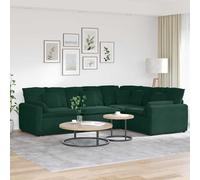 Canapé modulaire avec coussins en velours gris foncé canapé sectionnel vidaXL