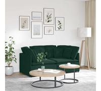 Canapé modulaire avec coussins en velours gris foncé canapé sectionnel vidaXL