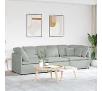 Canapé modulaire avec coussins en velours gris foncé canapé sectionnel vidaXL