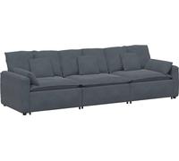 Canapé modulaire avec coussins gris foncé
