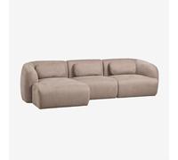 Canapé modulaire avec méridienne gauche 3 pièces en chenille Coquette