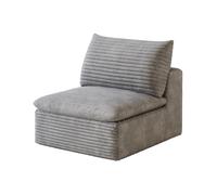 Canapé modulaire gris en tissu avec soutien intégral en mousse