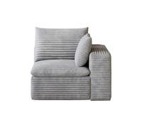 Canapé modulaire gris en tissu avec soutien intégral en mousse
