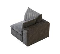 Canapé modulaire gris foncé en tissu avec soutien intégral en mousse