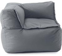 Canapé modulaire Lumaland, modèle d'angle gauche - Compatible avec un système modulaire - 340 litres, gris. Ensemble de sièges composé de : pouf, fauteuil, canapé. Garnissage en EPS. Coussin de sol
