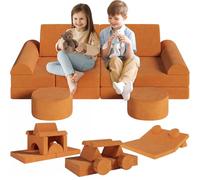 Canapé Modulaire pour Enfants, Canape Enfant Convertible avec 15PCS Modules, Canapé de Jeu, pour Chambre d'Enfant, Chambre à Coucher, Salle de Jeux, Idéal Cadeau Enfants- Possibilités de jeux Infinies