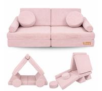 Canapé modulaire pour enfants Flumi, fabriqué en mousse, composé de 10 éléments – canapé de jeu pour enfants, mobilier de jeu Montessori pour chambre d'enfant, avec housse lavable