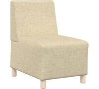 Canapé modulaire sans accoudoirs Crème 55 cm Tissu