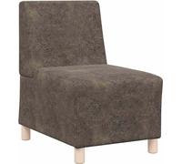 Canapé modulaire sans accoudoirs Gris foncé 55 cm Similicuir suède