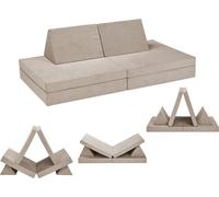 Canapé modulaire XDREAM pour l'aventure | revêtement en velours beige, doux au toucher | avec fonction couchage