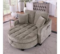 Canapé multifonction 2 en 1, convertible en lit, avec coffre de rangement, agréable au toucher, en bois d'eucalyptus, idéal pour les petits salons, bureaux ou chambres... Couleur : marron