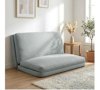 Canapé paresseux - HOMCOM - pliable en 4 parties - tissu aspect lin - charge 240 Kg - 137,5 x 85,5 x 74 cm - gris clair