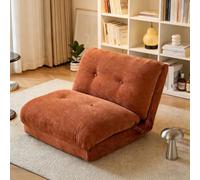 Canapé pliable avec dossier réglable, coussin inclus, facile à nettoyer, pour s'asseoir, à moitié allongé ou allongé - Solution polyvalente pour salon