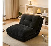 Canapé pliable avec dossier réglable, coussin inclus, facile à nettoyer, pour s'asseoir, à moitié allongé ou allongé - Solution polyvalente pour salon