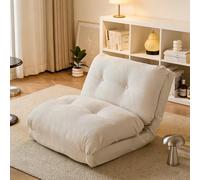 Canapé pliable avec dossier réglable, coussin inclus, facile à nettoyer, pour s'asseoir, à moitié allongé ou allongé - Solution polyvalente pour salon