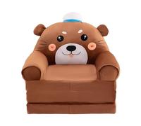 Canapé pliable pour enfant avec dossier - Fauteuil pratique 2 en 1 - Motif dessin animé mignon pour des heures agréables dans la chambre d'enfant - Idéal comme meuble sans rembourrage (café